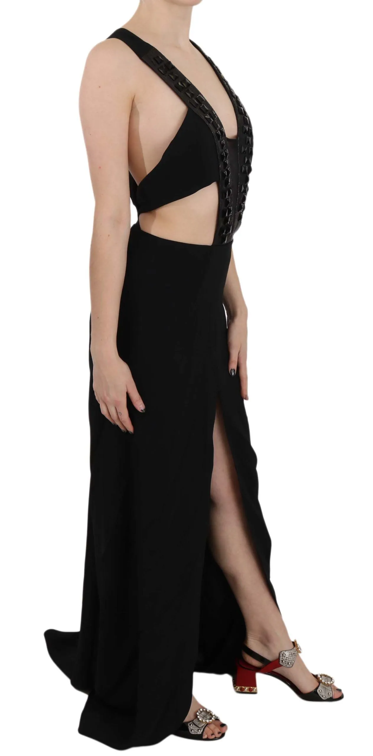 Elegant Flare Maxi Evening Dress with Crystal Accents sold by Louxly product image thumbnail 5
