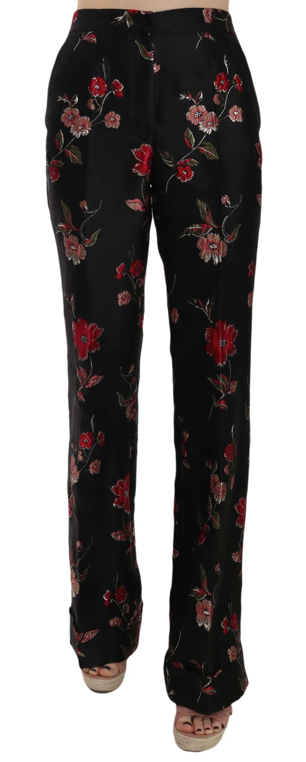 Elegant Floral Print Boot Cut Trousers sold by Louxly product image thumbnail 4