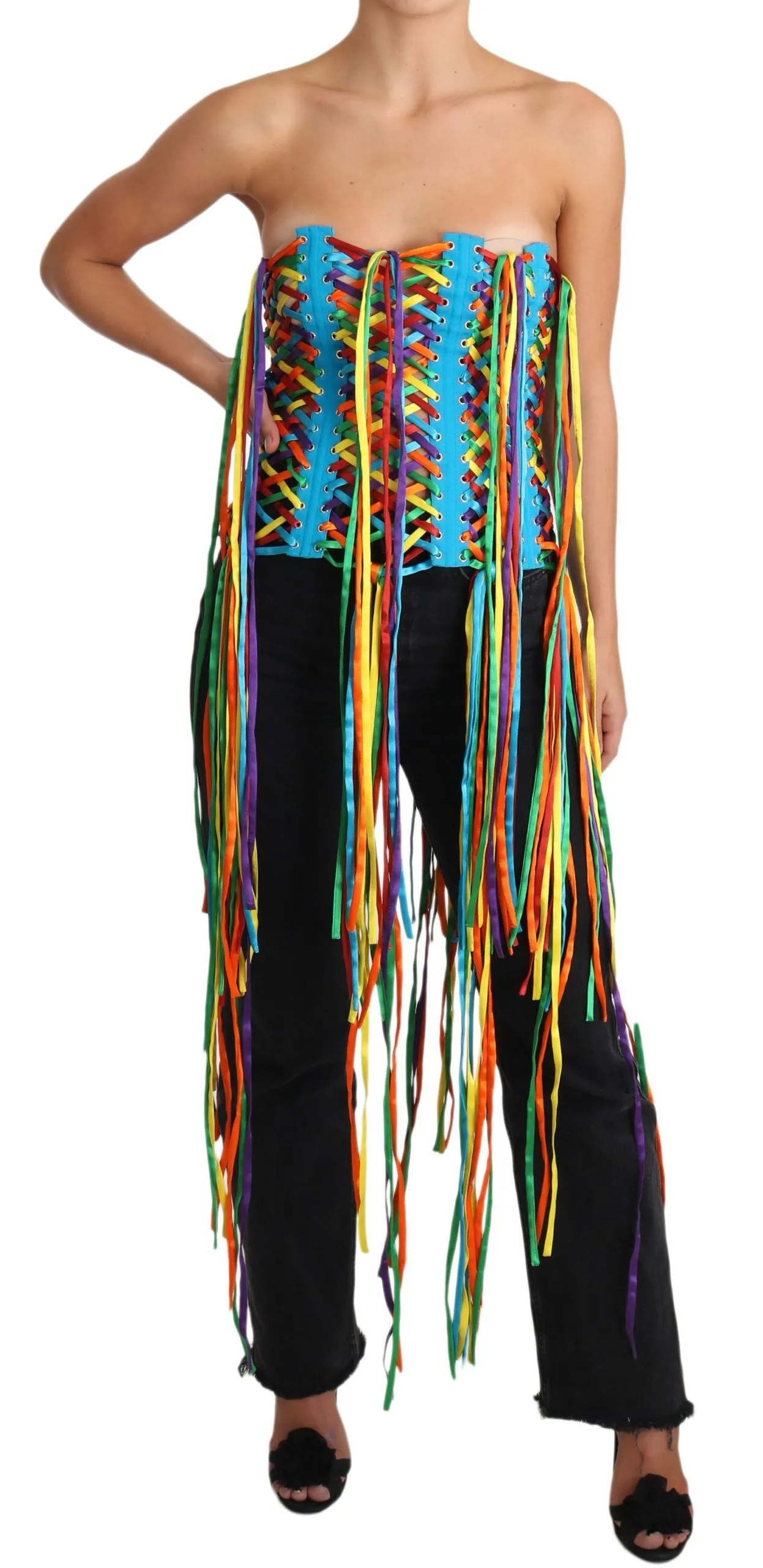 Multicolor Strapless Bustier Corset Top sold by Louxly