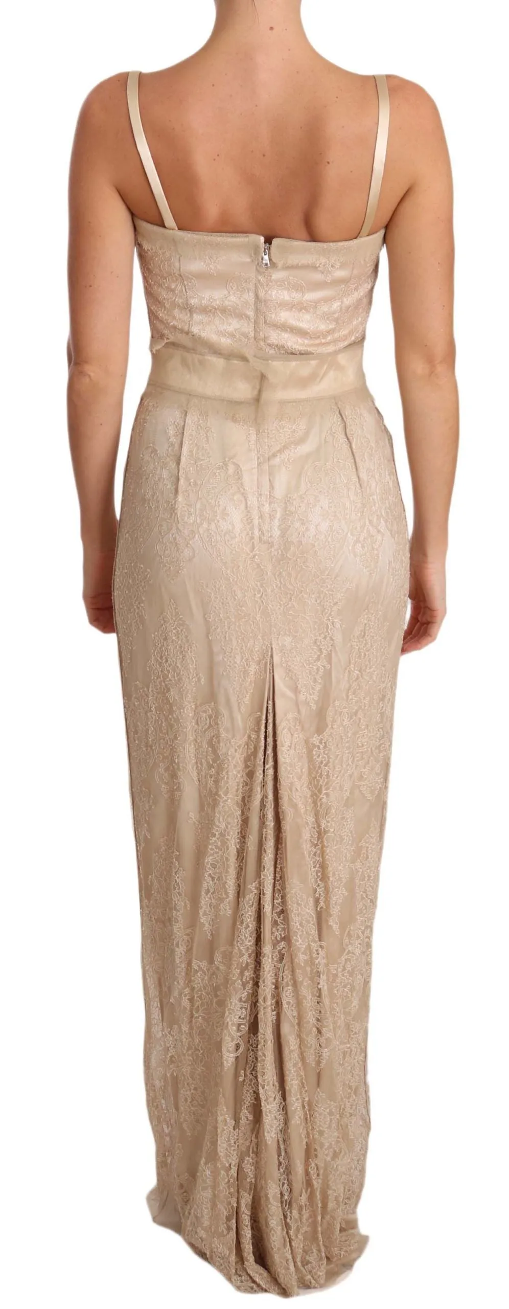 Elegant Beige Sheath Floor-Length Dress sold by Louxly product image thumbnail 2