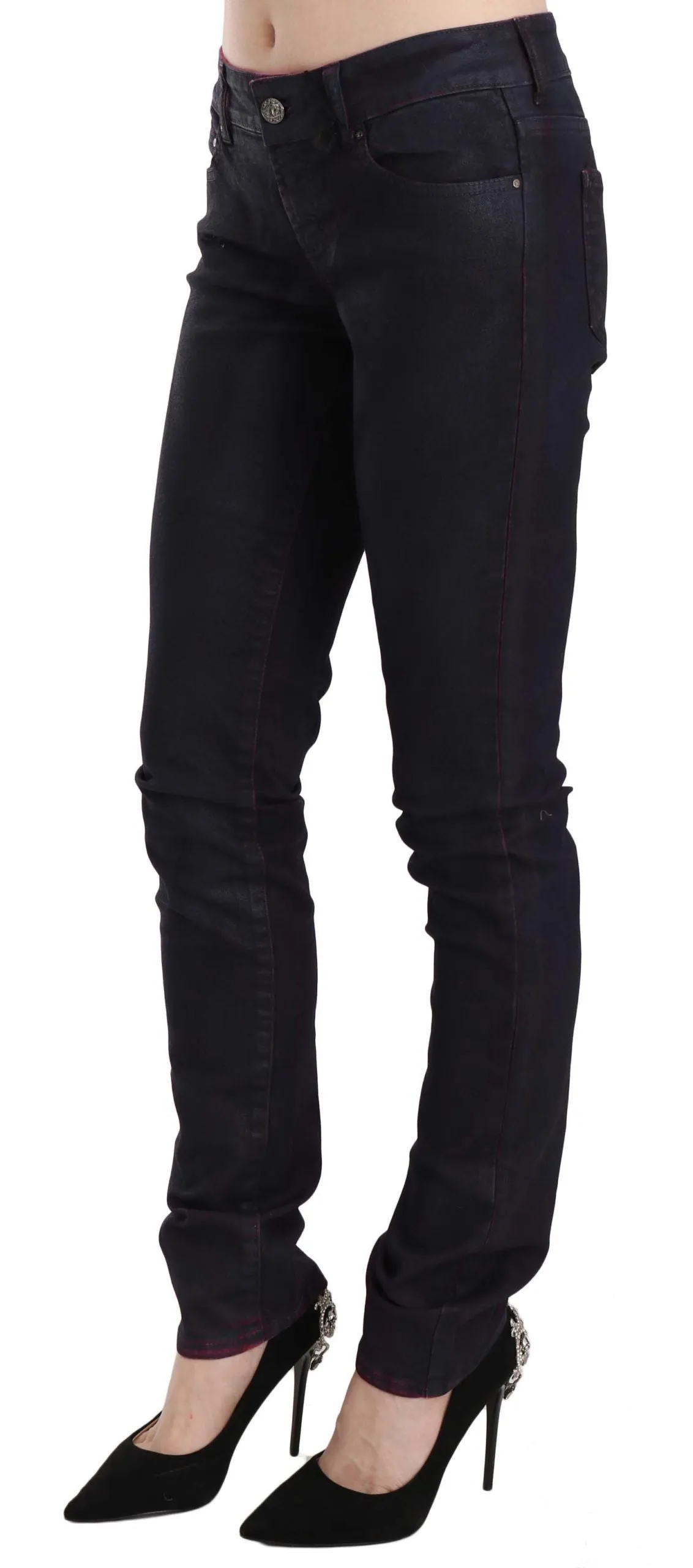Chic Black Low Waist Skinny Denim sold by Louxly product image thumbnail 4