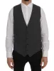 Elegant Gray Waistcoat Vest sold by Louxly