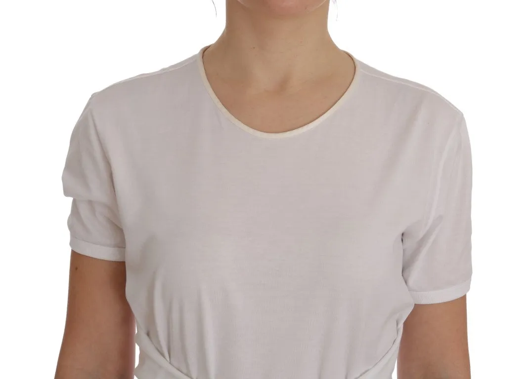 Elegant White Wrap Blouse with Crystal Accents sold by Louxly product image thumbnail 4