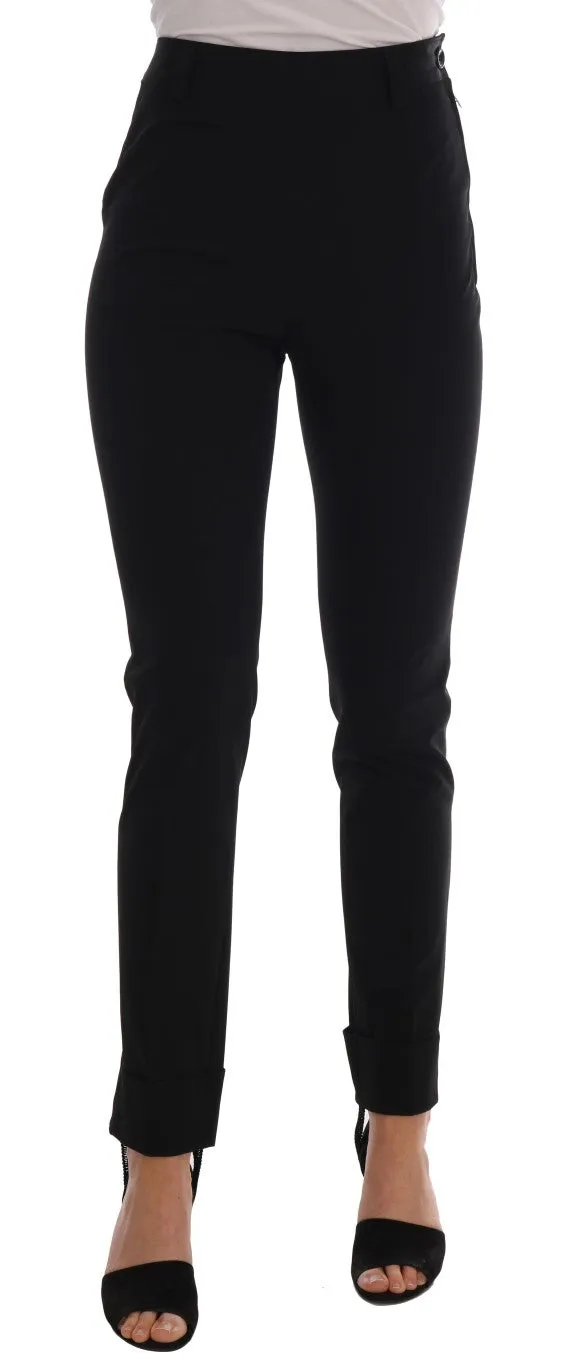Sleek Black Stirrup Leggings sold by Louxly