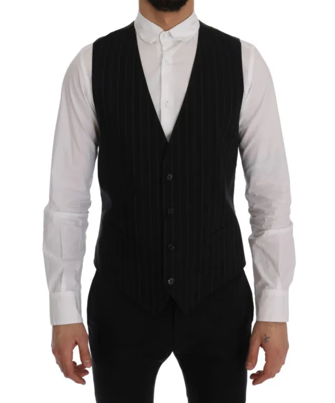 Elegant Striped Vest Waistcoat sold by Louxly