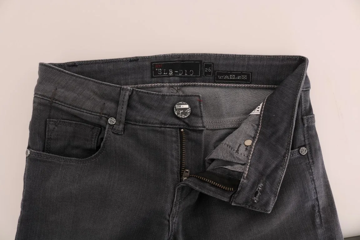Sleek Gray Slim-Fit Designer Jeans sold by Louxly product image thumbnail 5