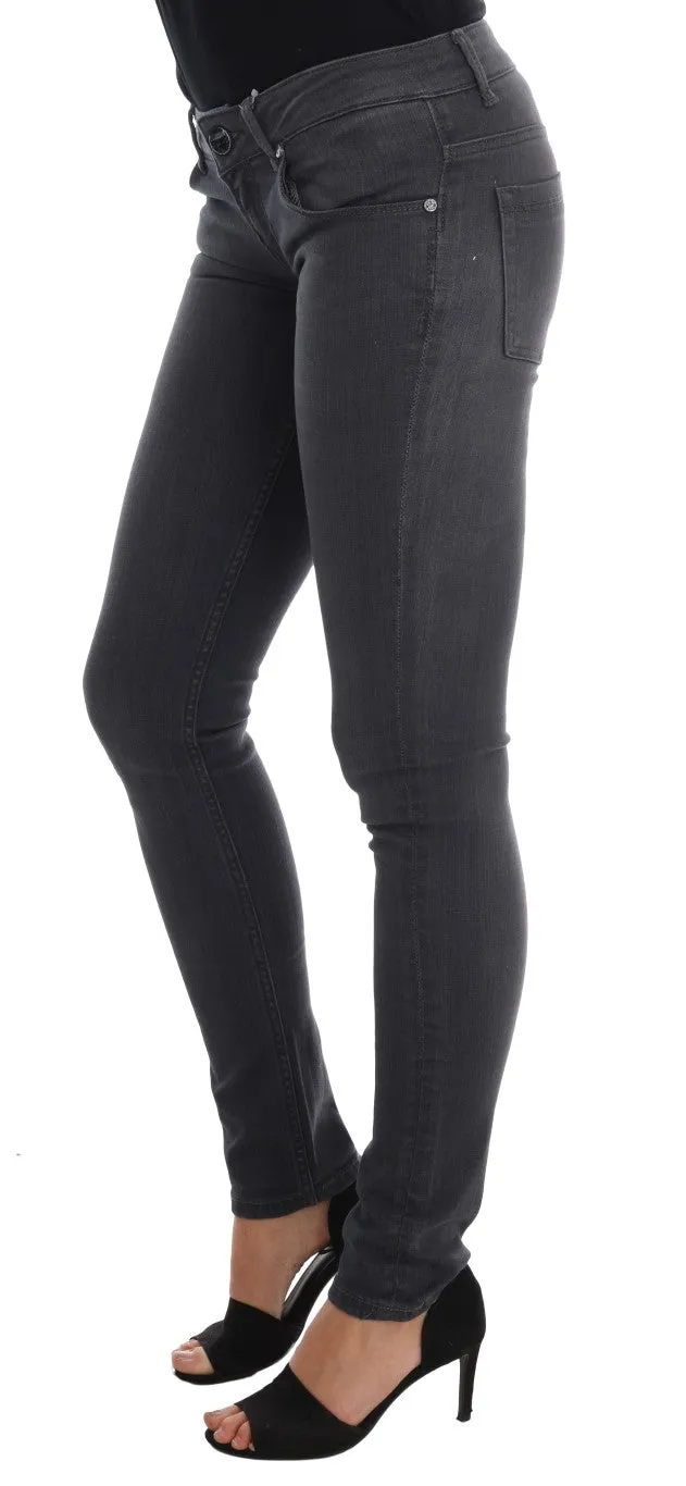 Sleek Gray Slim-Fit Designer Jeans sold by Louxly product image thumbnail 2