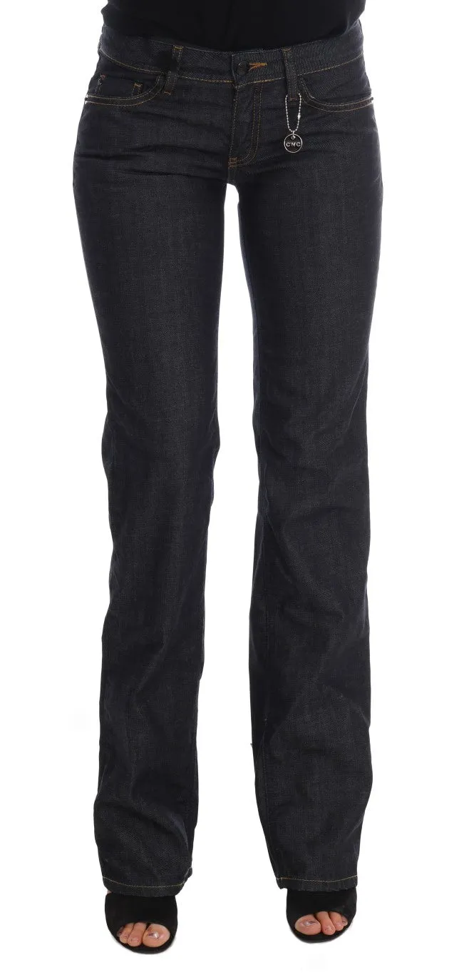Chic Dark Blue Straight Fit Jeans sold by Louxly