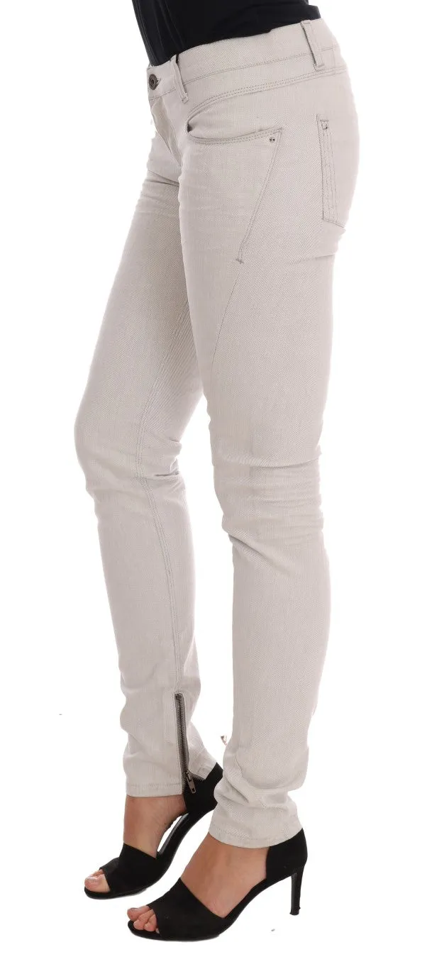 Chic White Slim-Fit Stretch Jeans sold by Louxly product image thumbnail 2