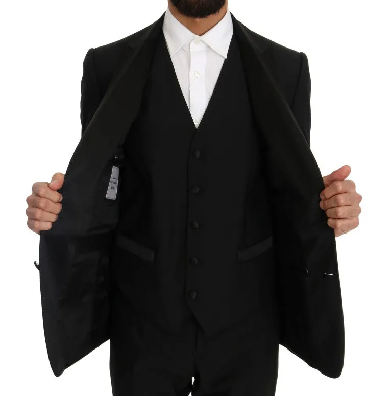 Elegant Black Three-Piece Suit with Saxophone Embroidery sold by Louxly product image thumbnail 5