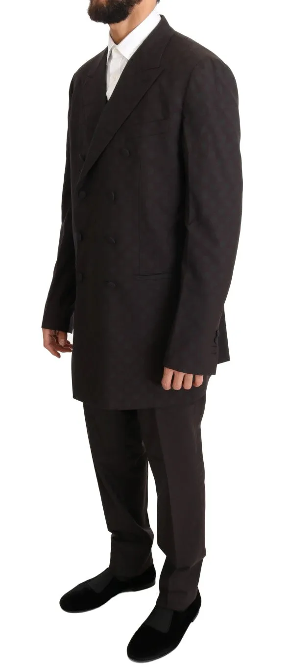 Elegant Bordeaux Polka Dot Wool Suit sold by Louxly product image thumbnail 2