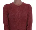 Red Wool Cardigan Sweater sold by Louxly