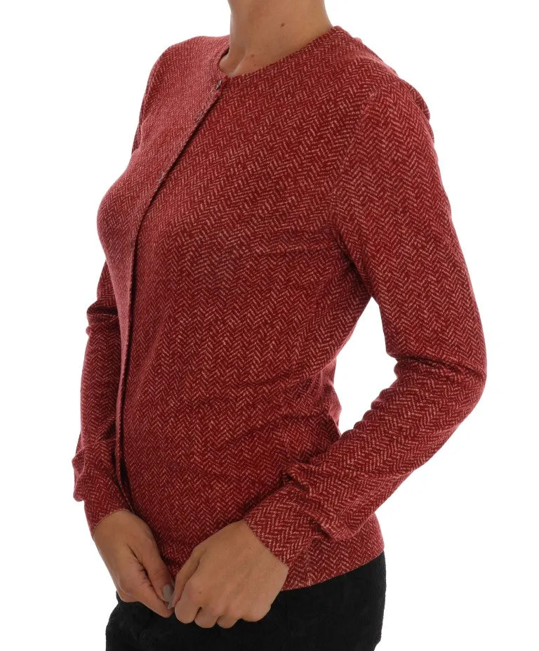 Red Wool Cardigan Sweater sold by Louxly product image thumbnail 2