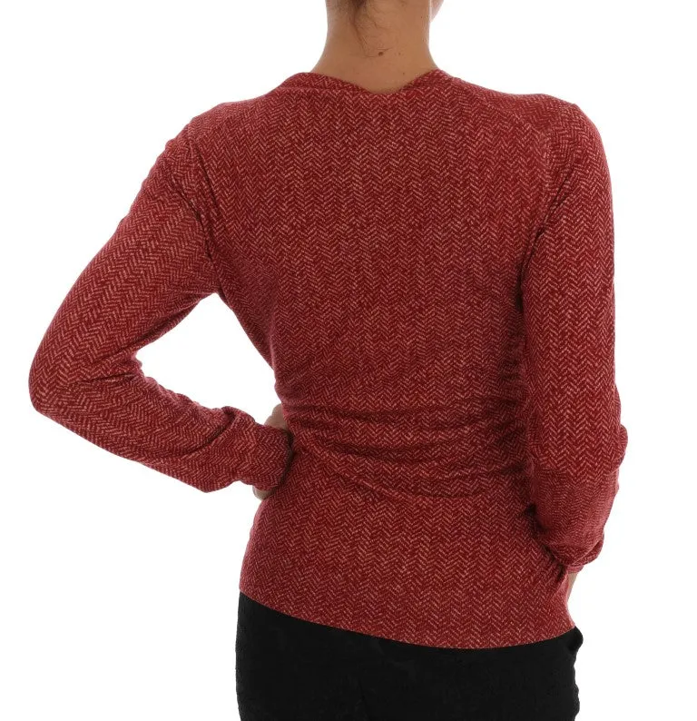 Red Wool Cardigan Sweater sold by Louxly product image thumbnail 3