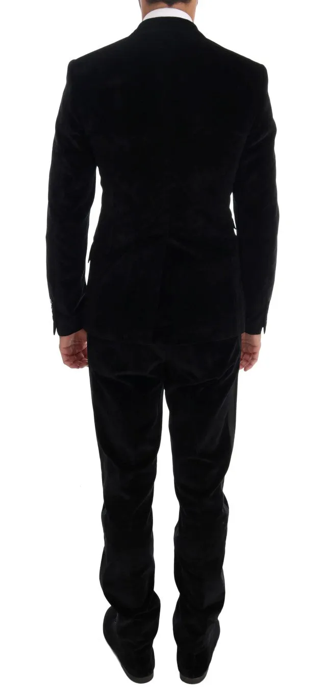Elegant Black Slim Fit Three-Piece Suit sold by Louxly product image thumbnail 3