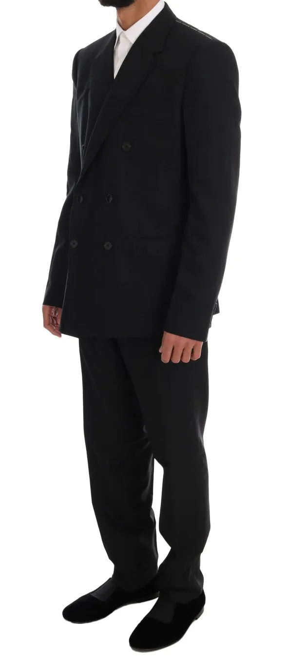 Elegant Black Wool Three-Piece Suit sold by Louxly product image thumbnail 2