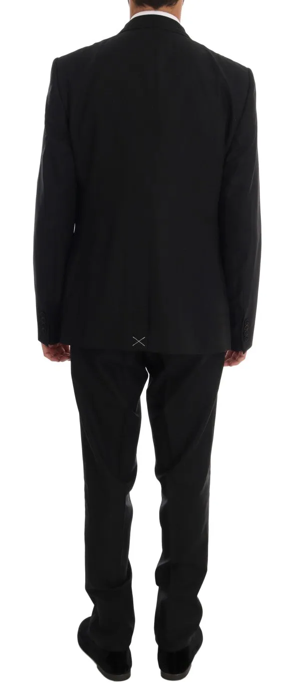 Elegant Black Wool Three-Piece Suit sold by Louxly product image thumbnail 3