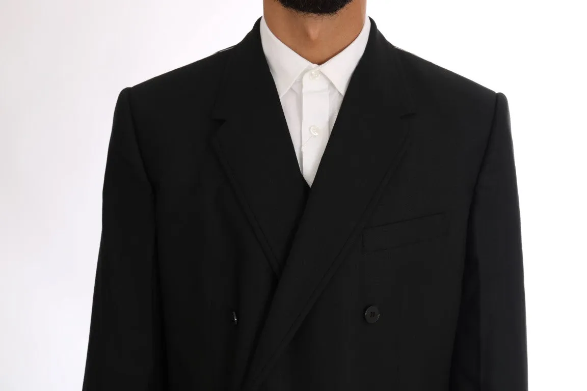Elegant Black Wool Three-Piece Suit sold by Louxly product image thumbnail 4