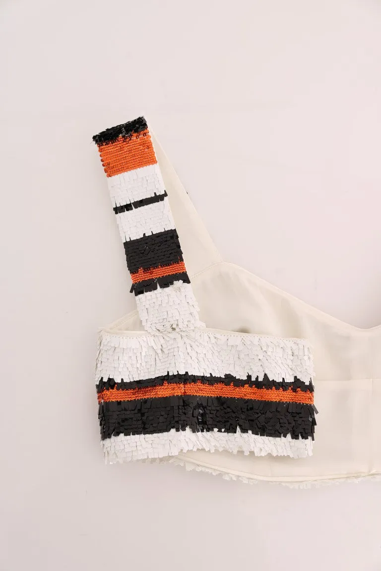 Sequined Bustier Top in Vibrant Tones sold by Louxly product image thumbnail 4