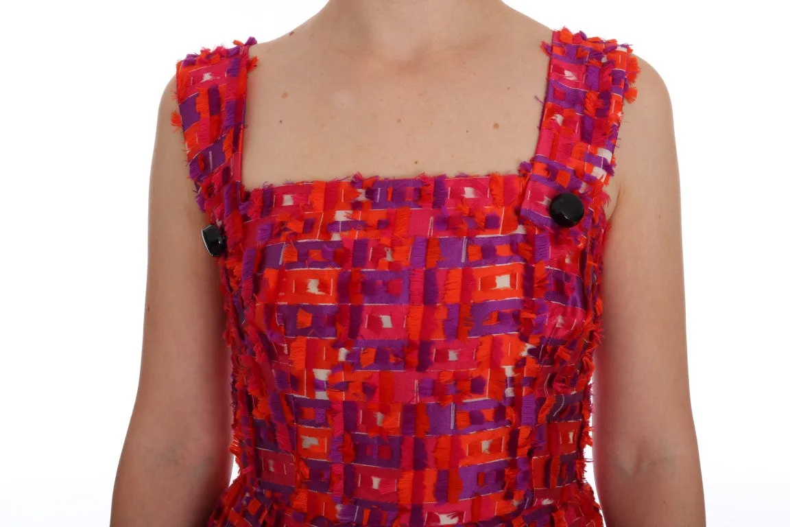 Elegant Pink A-Line Sleeveless Dress sold by Louxly product image thumbnail 5