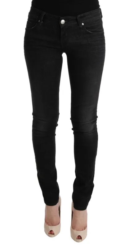 Chic Slim Fit Black Cotton Jeans sold by Louxly