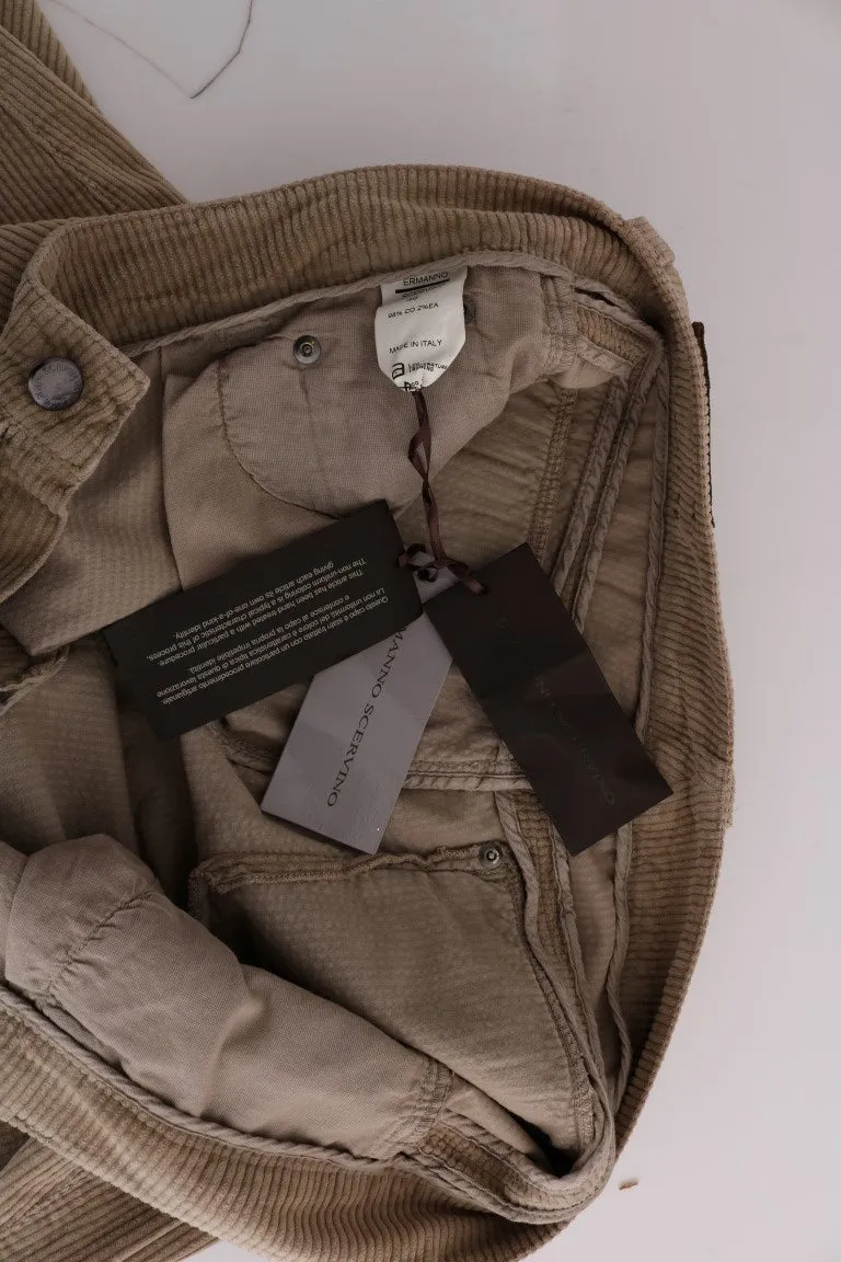 Beige Regular Fit Luxe Trousers sold by Louxly product image thumbnail 5