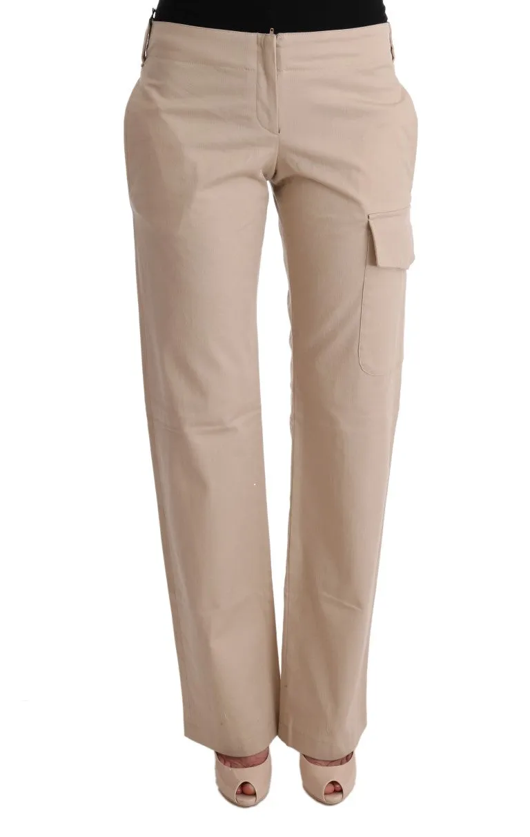 Chic Beige Cropped Pants - Regular Fit Elegance sold by Louxly