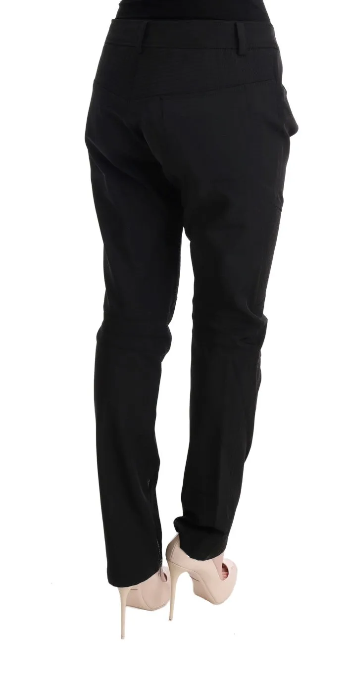 Sleek Black Cotton Slim Fit Pants sold by Louxly product image thumbnail 4