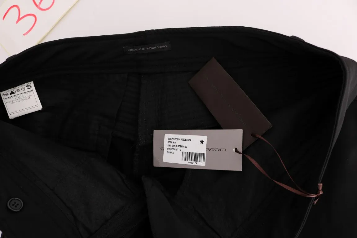Sleek Black Cotton Slim Fit Pants sold by Louxly product image thumbnail 5