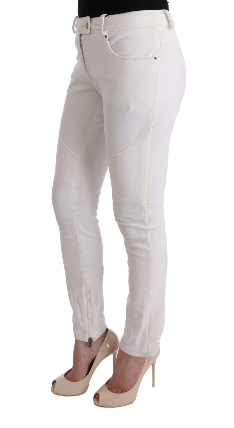 Chic White Slim Fit Cotton Pants sold by Louxly product image thumbnail 2