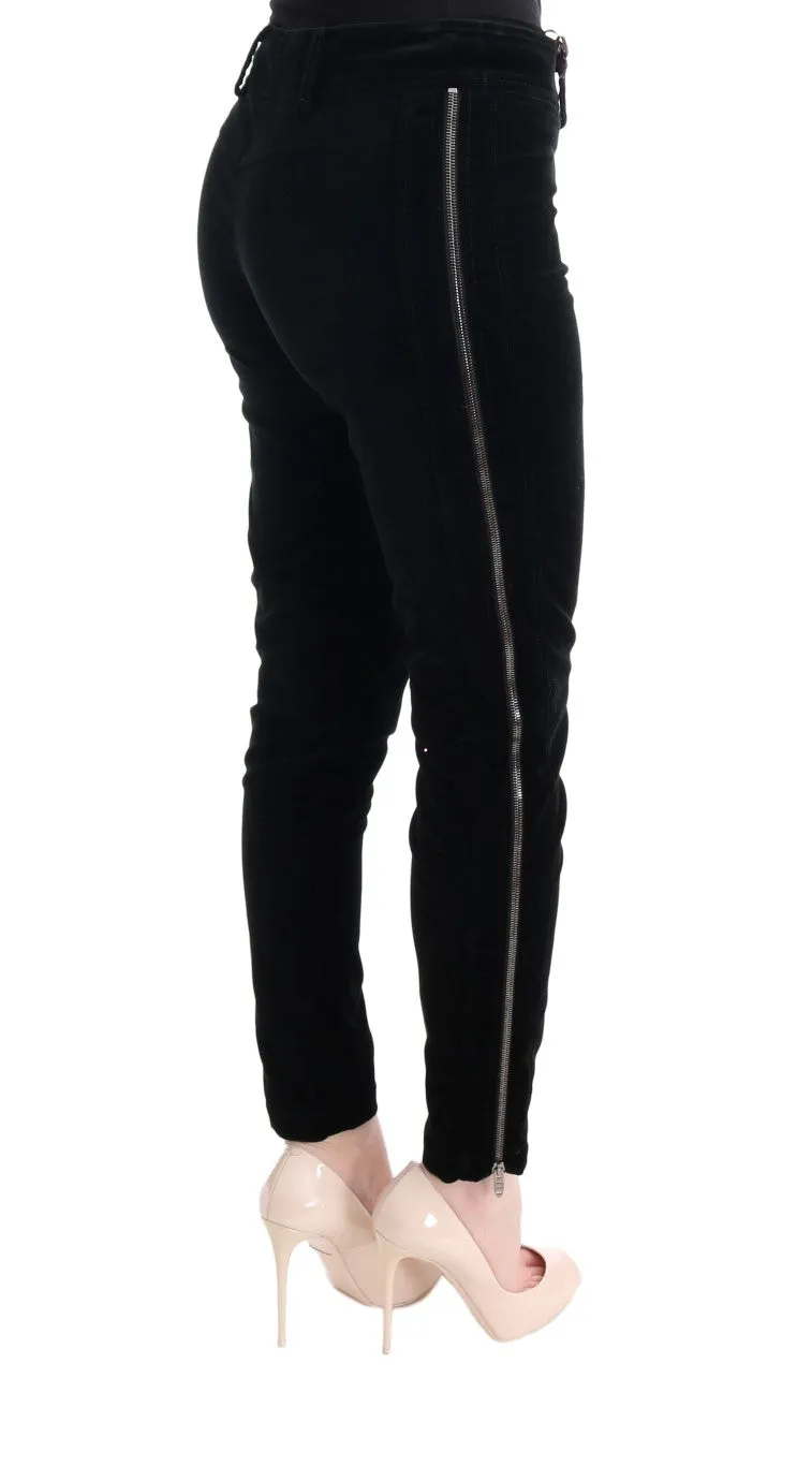 Chic Black Slim Fit Cropped Pants sold by Louxly product image thumbnail 4