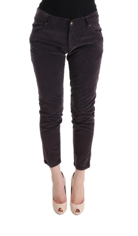 Chic Brown Capri Cropped Cotton Pants sold by Louxly