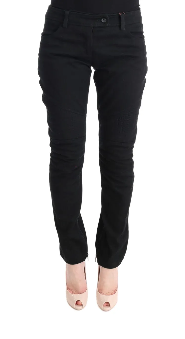 Chic Black Slim Fit Trousers sold by Louxly