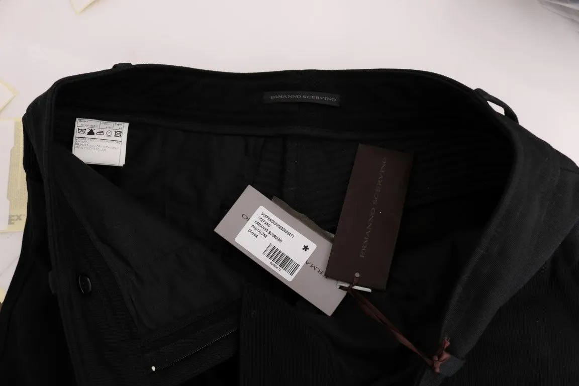 Chic Black Slim Fit Trousers sold by Louxly product image thumbnail 5