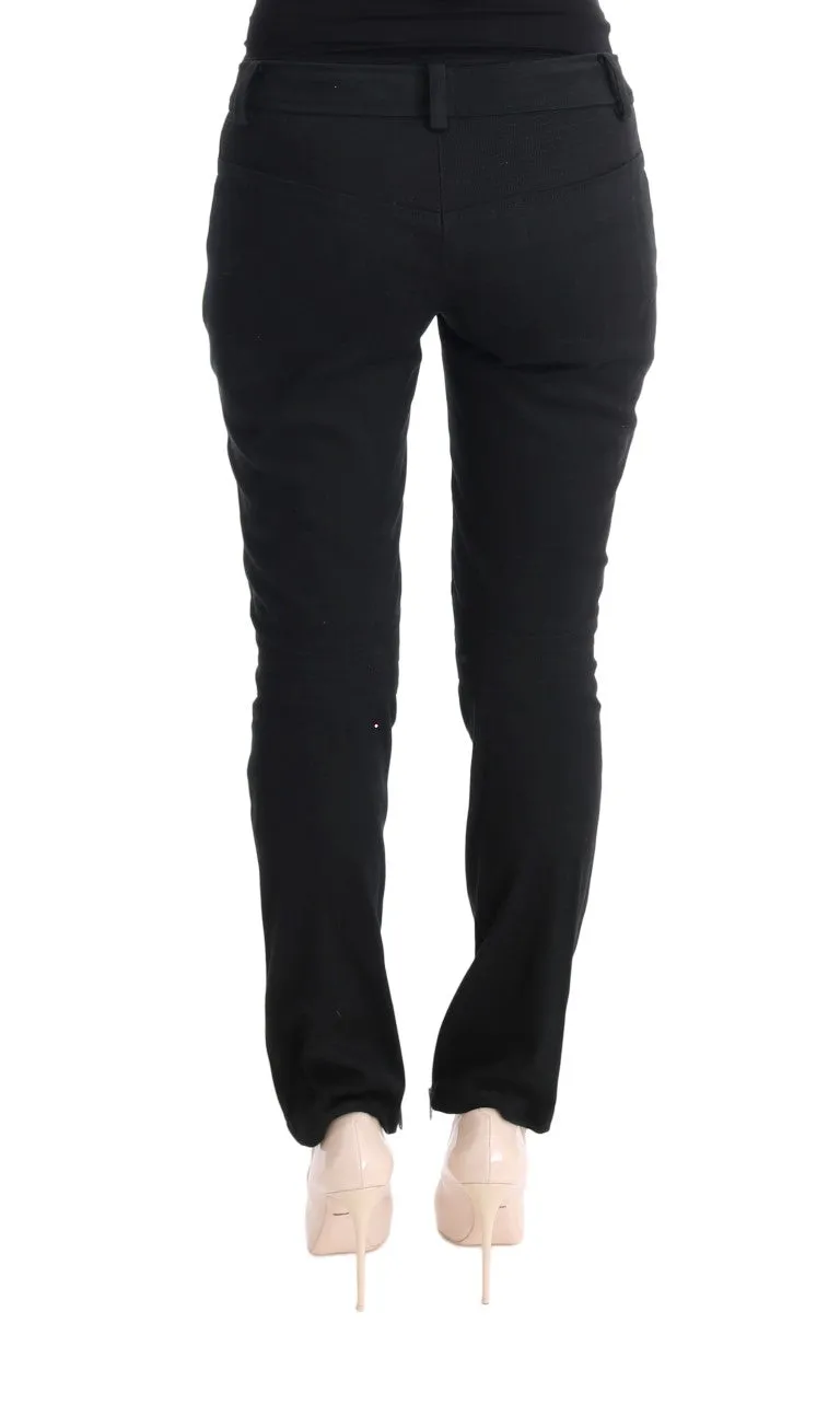 Chic Black Slim Fit Trousers sold by Louxly product image thumbnail 3