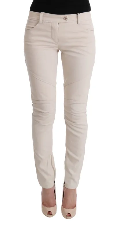 Chic White Slim Fit Denim Treasure made by Ermanno Scervino