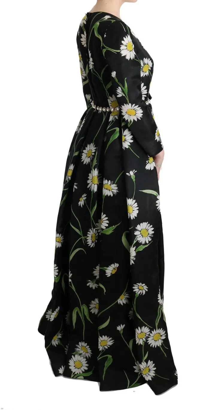 Elegant Sunflower Maxi Gown with Crystals sold by Louxly product image thumbnail 4