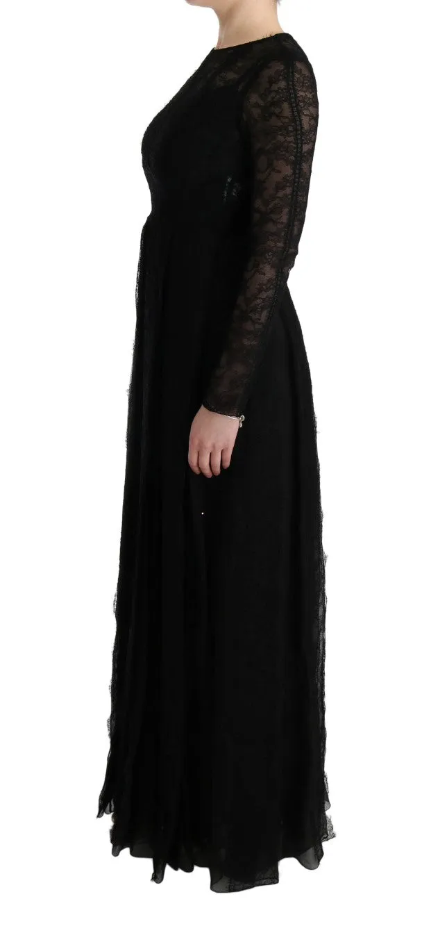 Elegant Black Sheath Long Sleeve Dress sold by Louxly product image thumbnail 2
