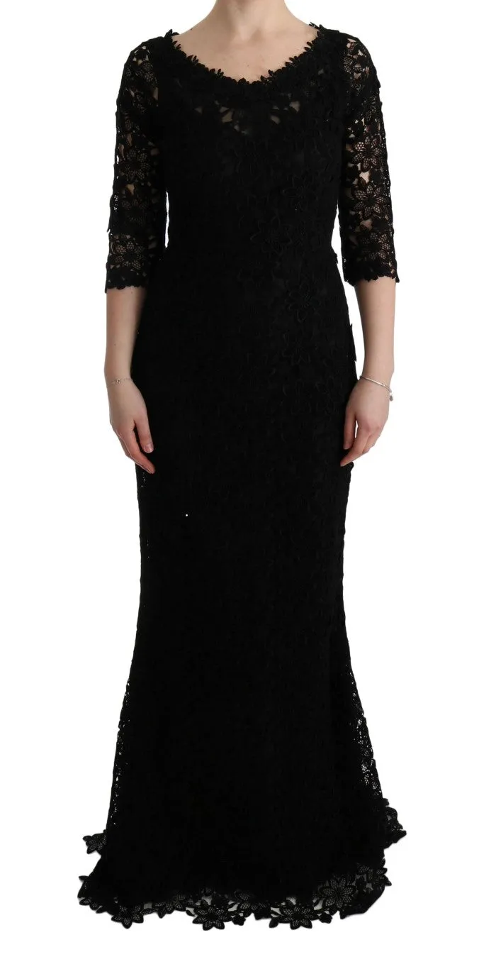 Elegant Black Sheath Dress with Silk Lining sold by Louxly