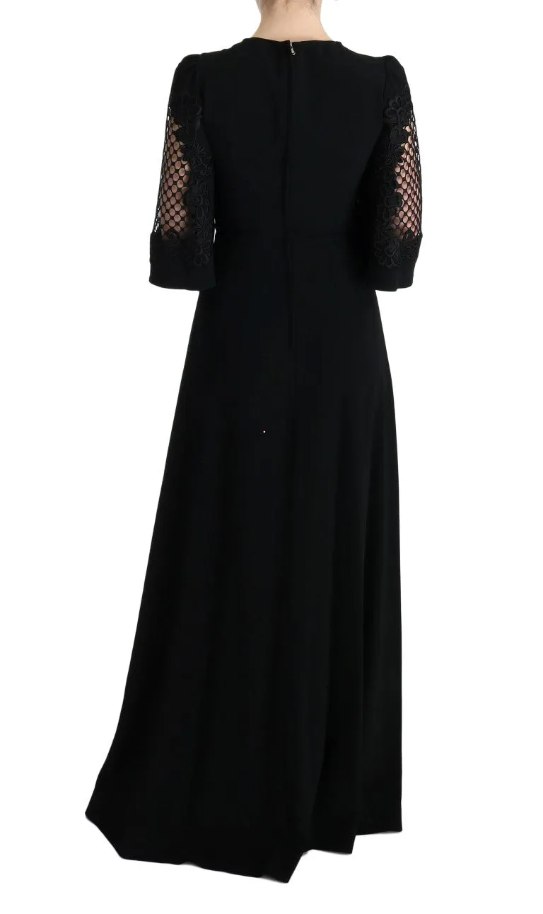Elegant Black Floral Maxi Dress sold by Louxly product image thumbnail 3