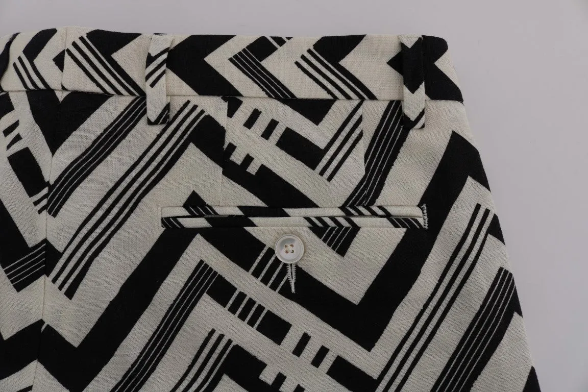 Striped Casual Knee-High Shorts sold by Louxly product image thumbnail 5