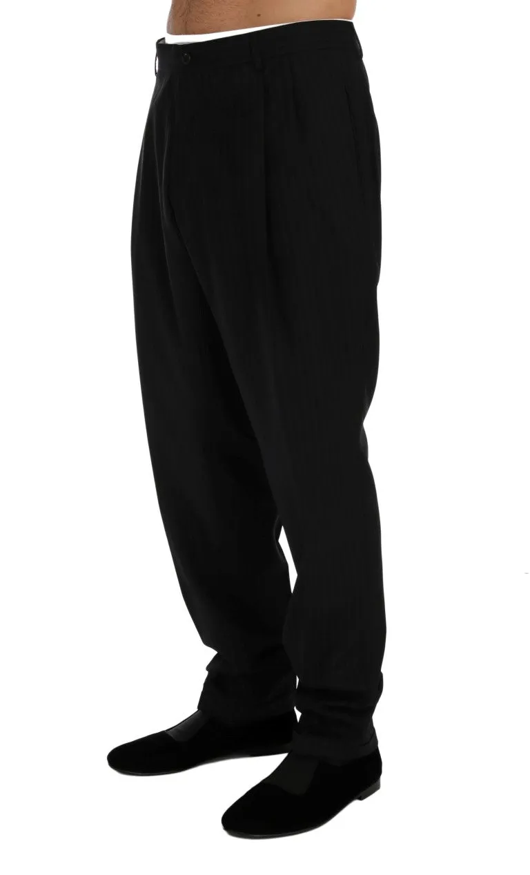 Elegant Blue Striped Dress Trousers sold by Louxly product image thumbnail 2