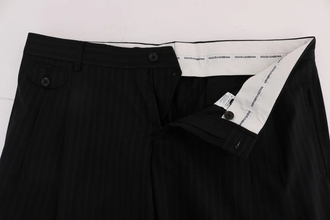 Elegant Blue Striped Dress Trousers sold by Louxly product image thumbnail 4