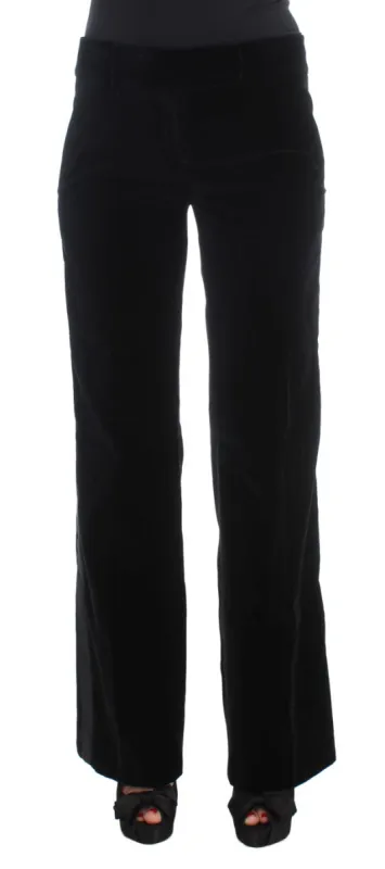 Elegant Black Wide Leg Silk Blend Pants sold by Louxly