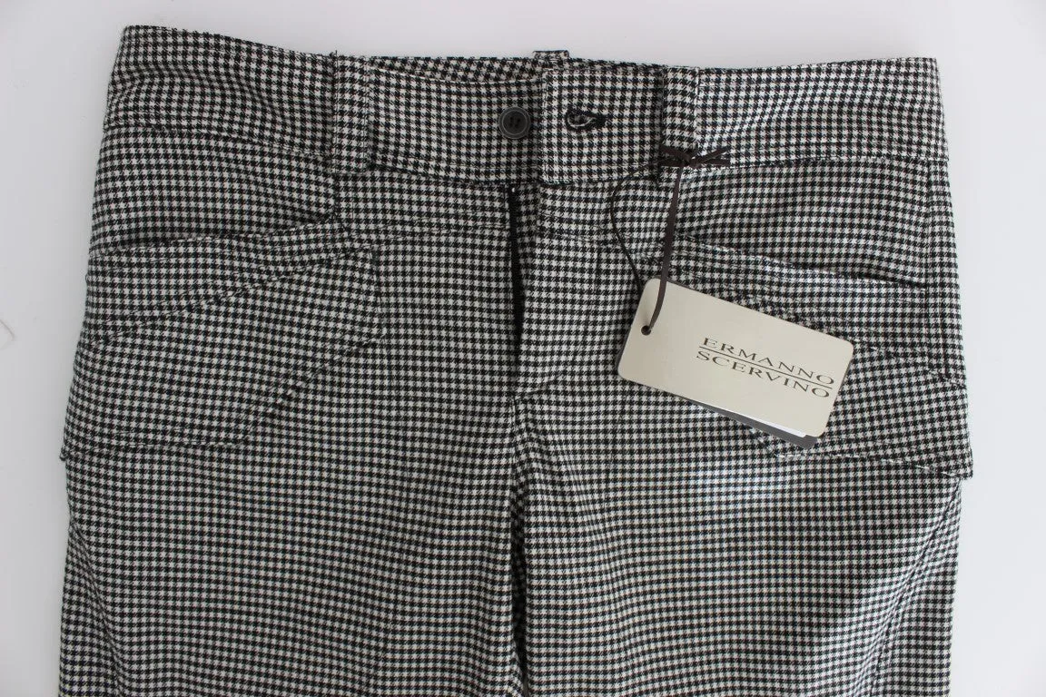 Chic Checkered Black & White Regular Fit Pants sold by Louxly product image thumbnail 5