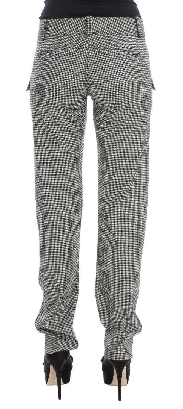 Chic Checkered Black & White Regular Fit Pants sold by Louxly product image thumbnail 3
