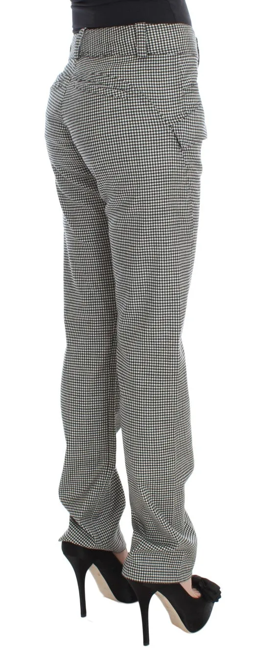 Chic Checkered Black & White Regular Fit Pants sold by Louxly product image thumbnail 4