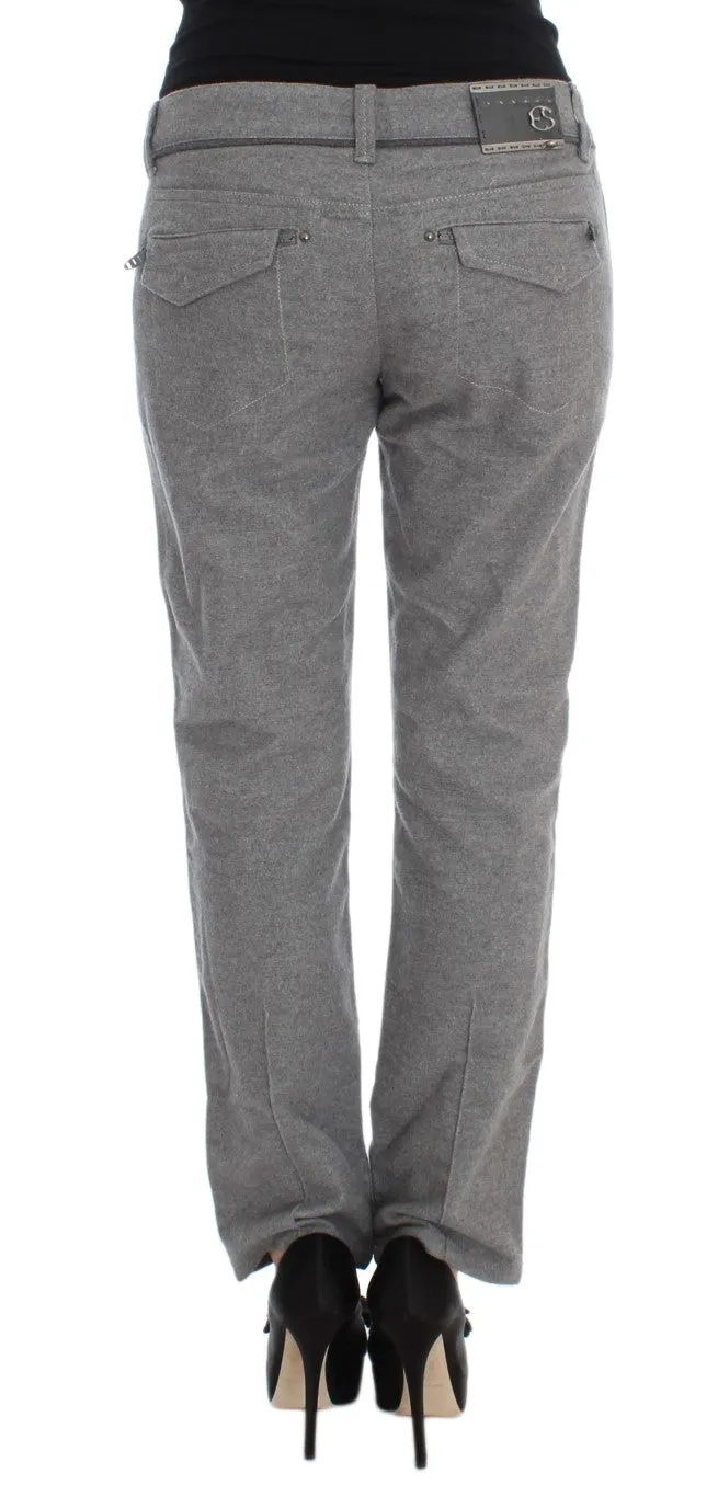 Chic Gray Casual Cotton Pants sold by Louxly product image thumbnail 3