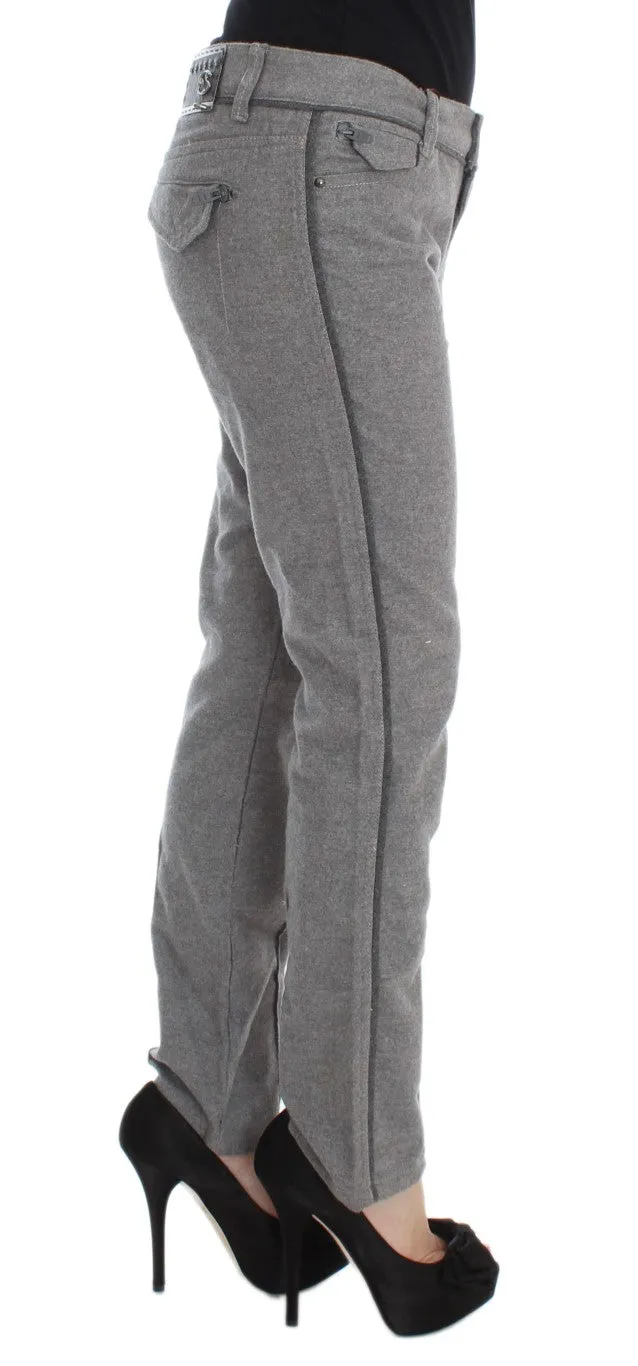 Chic Gray Casual Cotton Pants sold by Louxly product image thumbnail 4