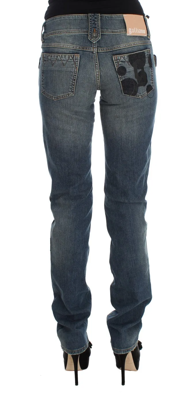 Chic Slim Fit Bootcut Jeans in Blue Wash sold by Louxly product image thumbnail 3